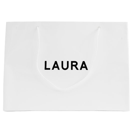 Laura Elegant Gift Bag in zwart-wit Groot Cadeauzakje (Voorkant)