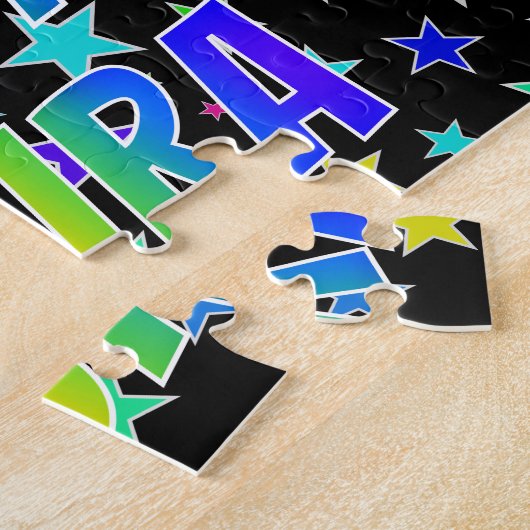 "LAURA" First Name, Fun "HAPPY BIRTHDAY" Legpuzzel (Zijkant)