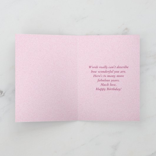 Laura Gelukkige Verjaardag Woorden van Lof Kaart (Binnen)