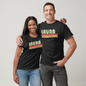 LAURA Gift Name Persoonlijke Retro  80-90 T-shirt (Unisex)