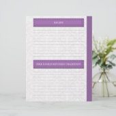 Laura Grin - Paarse grijze Damask Ontvang pagina's (Staand voorkant)