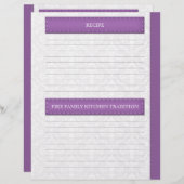 Laura Grin - Paarse grijze Damask Ontvang pagina's (Voorkant / Achterkant)