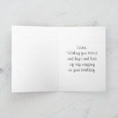 Laura Happy Birthday Golden Doodle Puppy Kaart (Binnen)