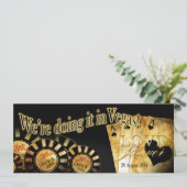 Laura & John Las Vegas Deluxe Wedding Kaart (Staand voorkant)