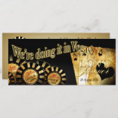 Laura & John Las Vegas Deluxe Wedding Kaart (Voorkant / Achterkant)