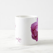 Laura naam roze roos bloemen Koffiemok (Center)