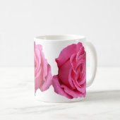  Laura naam  roze roos bloemen Koffiemok (Voorkant rechts)