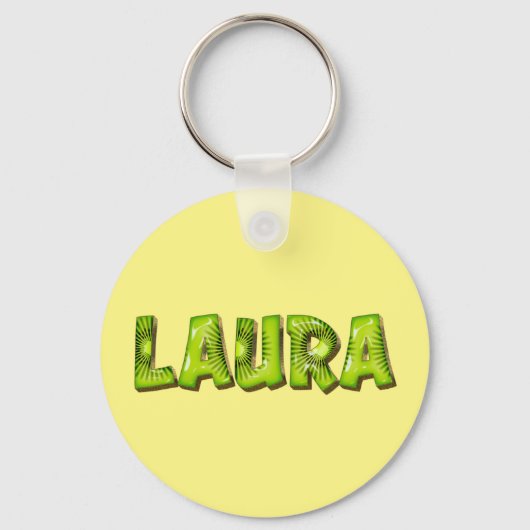 Laura Name Kiwi Design Schlüsselanhänger Sleutelhanger (Voorkant)
