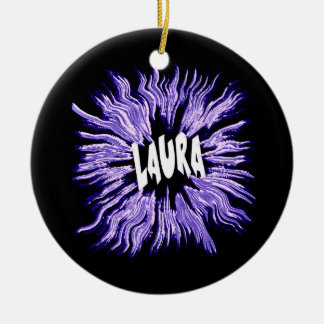 Laura Name Star Keramisch Ornament
