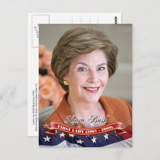 Laura Struik, First Lady of the U.S. Briefkaart (Voorkant / Achterkant)