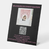 Laurah Guillen Stichting & Medisch Reclamebord Met Voetstuk (Voorkant)