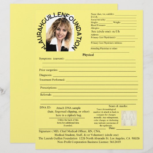 Laurah Guillen Stichting Medische Fysische Vorm (Voorkant / Achterkant)