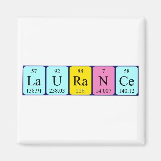 Laurance periodiek table name magnet (Voorkant)