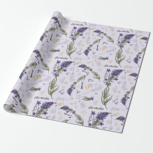 Lauranell Lavender Matte Wrapping Paper, 30 x 6' Cadeaupapier (Uitgerold)
