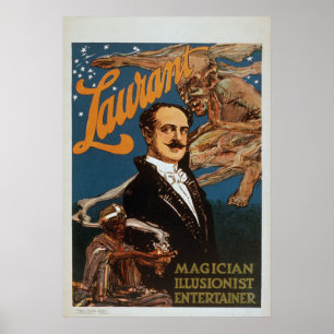 Laurant-Magicaanse illusionist VAUDEVILLE Poster