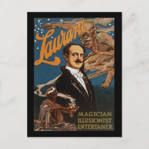 Laurant magicus-illusionist entertainer briefkaart