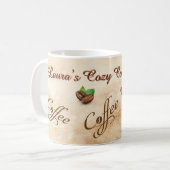 Laura's Cozy Coffee Glow Mok Ontwerp (Voorkant links)