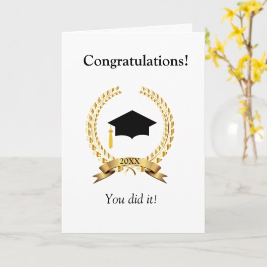 Laurel Afstuderen Kaart (Gele Bloem)