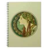 Laurel, Alphonse Mucha  Art Nouveau Notitieboek (Voorkant)