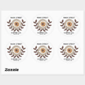 Laurel and Coffee Cup Small Business Sticker (Vel)