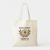 Laurel and Coffee Cup Small Business Tote Bag (Achterkant)