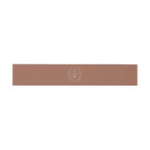 Laurel Boho Terracotta Monogram Huwelijksring Uitnodigingen Wikkel (Vlak)