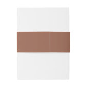 Laurel Boho Terracotta Monogram Huwelijksring Uitnodigingen Wikkel (Achterkant Voorbeeld)