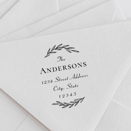 Laurel Branch Name Return-adres Zelfinktende Stempel