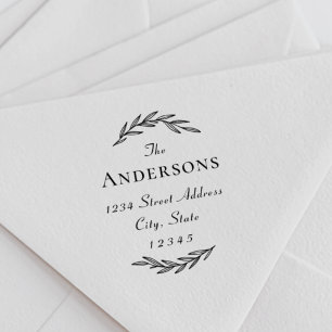 Laurel Branch Name Return-adres Zelfinktende Stempel