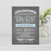 Laurel Brunch | Uitnodiging tot Baby shower (Staand voorkant)