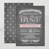 Laurel Brunch | Uitnodiging tot Baby shower (Voorkant / Achterkant)