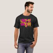 Laurel Canyon psychedelic flower logo - roze Fitte T-shirt (Voorkant volledig)