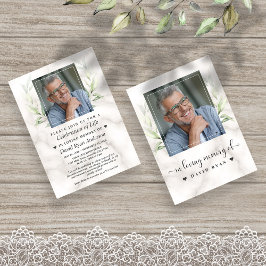 Laurel Celebration of Life Photo Funeral Memorial Kaart