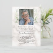 Laurel Celebration of Life Photo Funeral Memorial Kaart (Staand voorkant)