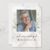 Laurel Celebration of Life Photo Funeral Memorial Kaart (Achterkant)