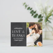 Laurel Chalkboard Lettering Foto Briefkaart (Staand voorkant)