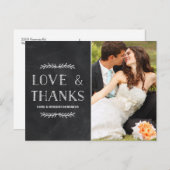 Laurel Chalkboard Lettering Foto Briefkaart (Voorkant / Achterkant)