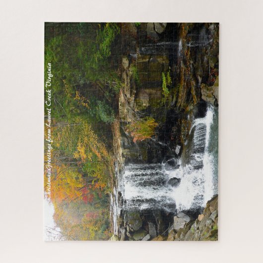 Laurel Creek Virginia.Kerstgroet Legpuzzel (Verticaal)