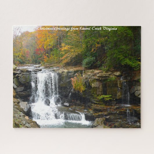Laurel Creek Virginia.Kerstgroet Legpuzzel (Horizontaal)