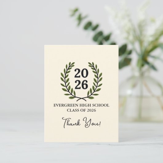 Laurel Crest Klas van 2026 Briefkaart (Staand voorkant)