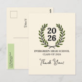 Laurel Crest Klas van 2026 Briefkaart (Voorkant / Achterkant)