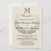 Laurel Crest Monogram Klassieke Universiteit Diplo Kaart (Voorkant)