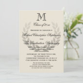 Laurel Crest Monogram Klassieke Universiteit Diplo Kaart (Staand voorkant)