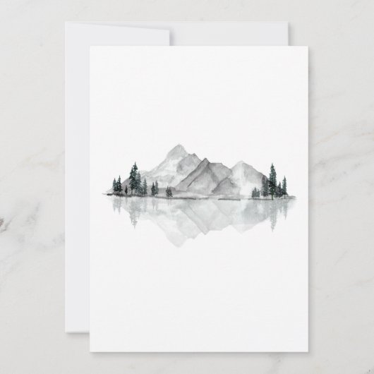 Laurel Crest Monogram Lakeside Couples Shower Kaart (Achterkant)