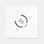Laurel Crest Wedding Monogram Napkins Servet (Voorkant)