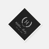 Laurel Crest Wedding Monogram Napkins Servet (Hoek)