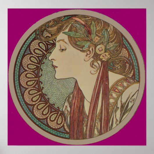 Laurel door Alphonse Mucha ( 1901 ) Art Nouveau Poster (Voorkant)