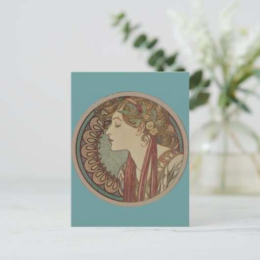 Laurel door Alphonse Mucha Briefkaart (Staand voorkant)