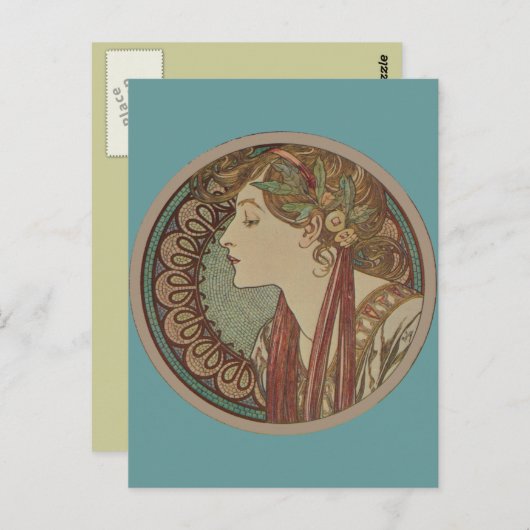 Laurel door Alphonse Mucha Briefkaart (Voorkant / Achterkant)