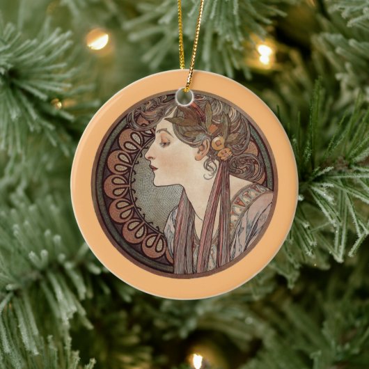 Laurel door Alphonse Mucha Keramisch Ornament (Boom)